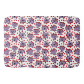 Little Miss Bad | Red Polka Dot Pattern Badematte (Vorderseite)
