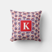 Little Miss Bad | Red Polka Dot Pattern | Monogram Kissen (Vorderseite)