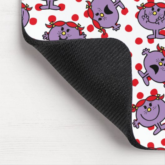 Little Miss Bad | Red Polka Dot Pattern Mousepad (Ecke)