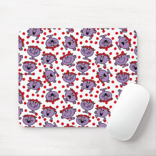 Little Miss Bad | Red Polka Dot Pattern Mousepad (Mit Mouse)