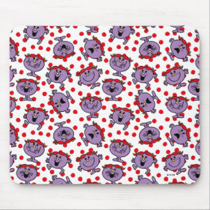 Little Miss Bad   Red Polka Dot Pattern Mousepad