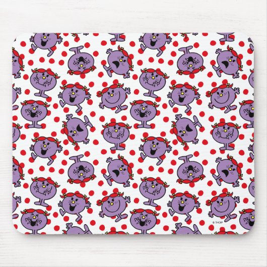 Little Miss Bad | Red Polka Dot Pattern Mousepad (Vorne)