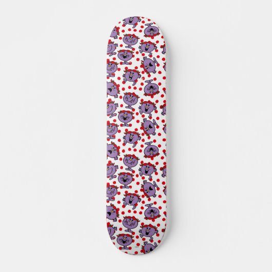 Little Miss Bad | Red Polka Dot Pattern Skateboard (Vorne)