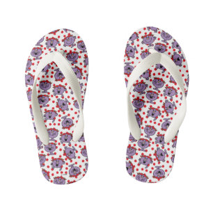 Little Miss Bad   Rotes Punkte-Muster Kinderbadesandalen