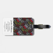 Little Miss Bad | Schwarzes, Rotes und Gelbes Must Gepäckanhänger (Rückseite horizontal)