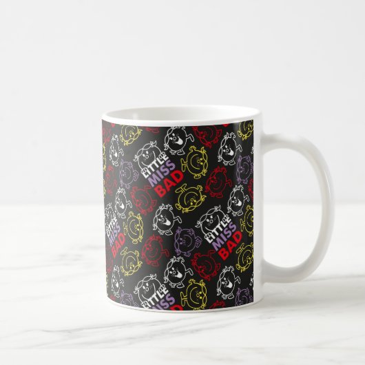 Little Miss Bad | Schwarzes, Rotes und Gelbes Must Kaffeetasse (Rechts)