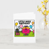Little Miss Birthday | Geschenke & Balloons Karte (Gelbe Blume)