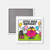 Little Miss Birthday | Geschenke & Balloons Magnet (Vorderseite/Rückseite)
