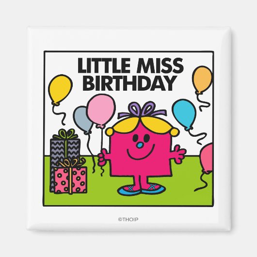 Little Miss Birthday | Geschenke & Balloons Magnet (Vorne)