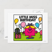 Little Miss Birthday | Geschenke & Balloons Postkarte (Vorne/Hinten)
