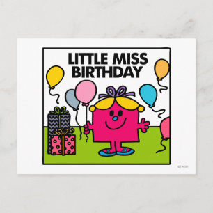 Little Miss Birthday   Geschenke & Balloons Postkarte