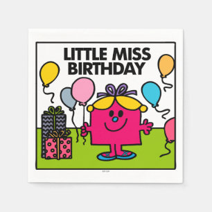 Little Miss Birthday Geschenke & Balloons Serviette