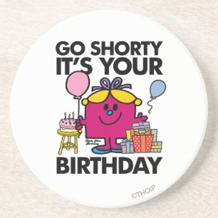 Little Miss Birthday Go Shorty Version 18 Getränkeuntersetzer