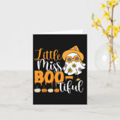 Little Miss Boo schön Niedlich Boo Ghost Halloween Karte (Gelbe Blume)
