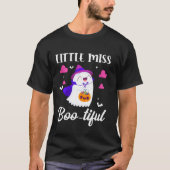 Little Miss Boo Tiful Halloween Ghost Boo Funny T-Shirt (Vorderseite)