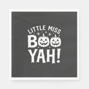 Little Miss Booyah Halloween-Kürbisdesign_1 Serviette