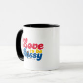 Little Miss Bossy | Liebe zu besetzen Tasse (Vorderseite Links)