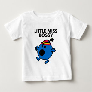 Little Miss Bossy   Schwarze Schrift Baby T-shirt