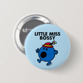 Little Miss Bossy | Schwarze Schrift Button (Vorne & Hinten)