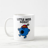 Little Miss Bossy | Schwarze Schrift Kaffeetasse (Links)