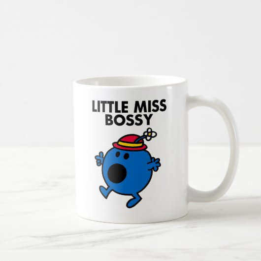 Little Miss Bossy | Schwarze Schrift Kaffeetasse (Rechts)