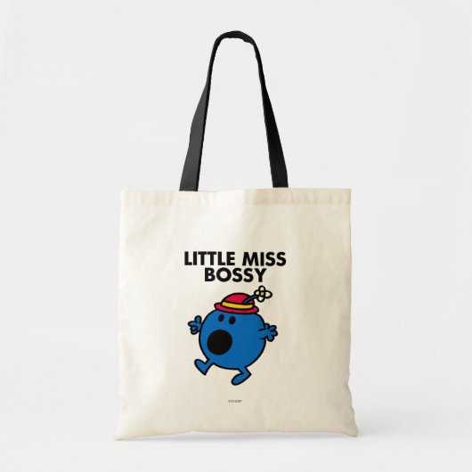 Little Miss Bossy | Schwarze Schrift Tragetasche (Vorne)