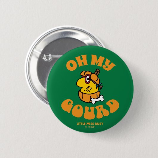 Little Miss Busy Oh mein Gourmet Halloween Button (Vorne & Hinten)