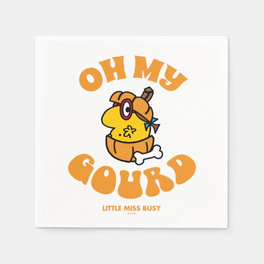 Little Miss Busy Oh mein Gourmet Halloween Serviette (Vorderseite)