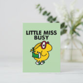 Little Miss Busy | Reading Time Postkarte (Stehend Vorderseite)