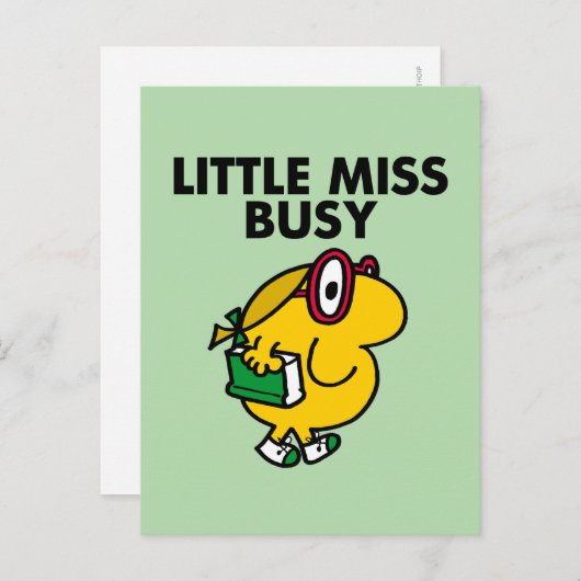 Little Miss Busy | Reading Time Postkarte (Vorne/Hinten)