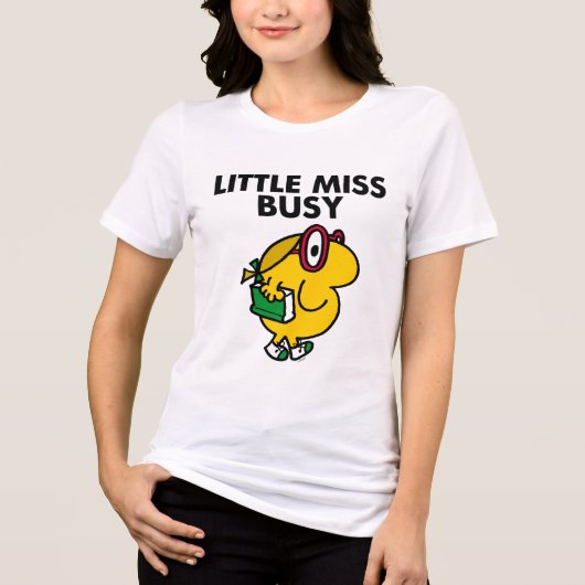 Little Miss Busy | Reading Time Tri-Blend Shirt (Vorderseite)