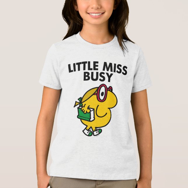 Little Miss Busy | Reading Time Tri-Blend Shirt (Vorderseite)
