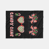 Little Miss Candy Cane Christmas Messy Bun Toddler Fleecedecke (Vorderseite (Horizontal))