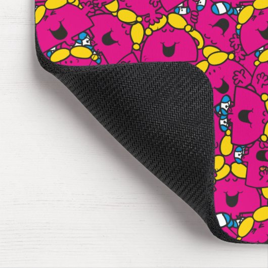 Little Miss Chatterbox | Hellrosa Muster Mousepad (Ecke)