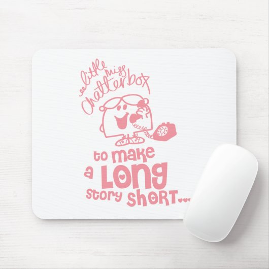 Little Miss Chatterbox | Lange Story Kurz Mousepad (Mit Mouse)