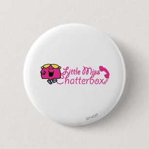 Little Miss Chatterbox   Telefonkabelschrift Button