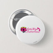 Little Miss Chatterbox | Telefonkabelschrift Button (Vorne & Hinten)