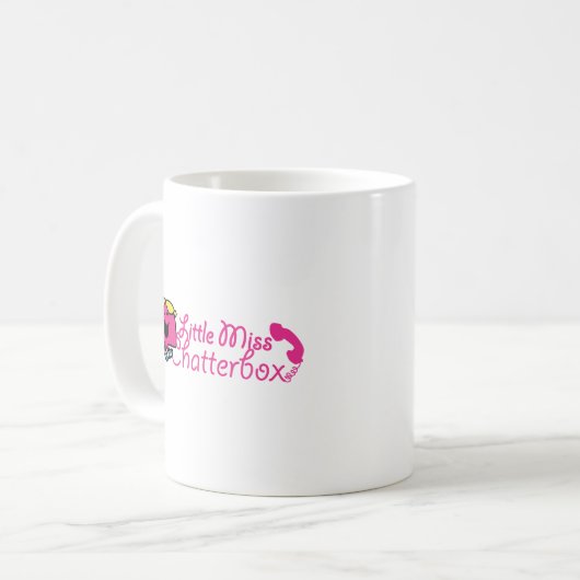 Little Miss Chatterbox | Telefonkabelschrift Kaffeetasse (Vorderseite Links)
