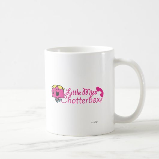 Little Miss Chatterbox | Telefonkabelschrift Kaffeetasse (Rechts)