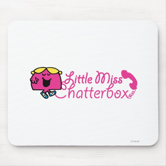 Little Miss Chatterbox | Telefonkabelschrift Mousepad (Vorne)