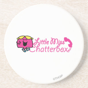 Little Miss Chatterbox   Telefonkabelschrift Sandstein Untersetzer