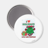 Little Miss Christmas | I Liebe Urlaub Magnet (Vorderseite/Rückseite)