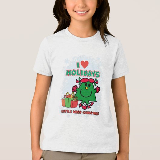 Little Miss Christmas | I Liebe Urlaub Tri-Blend Shirt (Vorderseite)