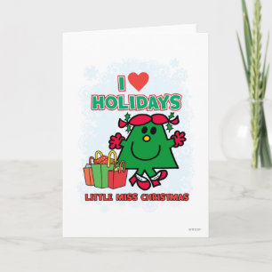Little Miss Christmas I Love Holidays Feiertagskarte