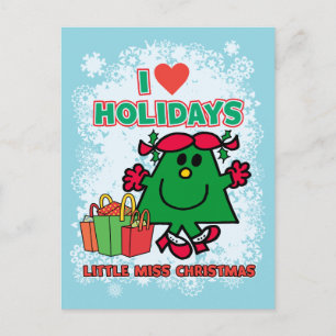 Little Miss Christmas Ich liebe Feiertage Feiertagspostkarte