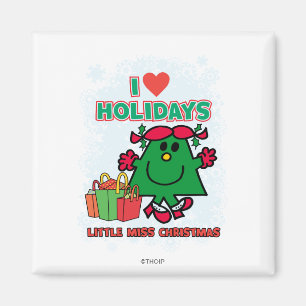 Little Miss Christmas Ich liebe Feiertage Magnet