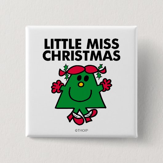 Little Miss Christmas Lächeln Button (Vorderseite)