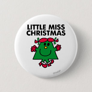 Little Miss Christmas Lächeln Button