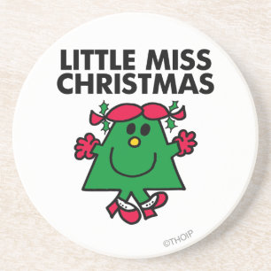 Little Miss Christmas Lächeln Getränkeuntersetzer