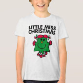 Little Miss Christmas Lächeln Tri-Blend Shirt (Vorderseite)